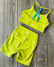 Load image into Gallery viewer, The Daybreak Lemon Lime Set - Top & Shorts