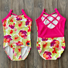 Load image into Gallery viewer, Fiji Floral Mesh Criss Cross Back Leotard