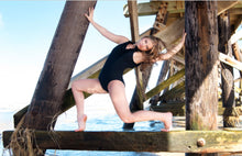 Load image into Gallery viewer, Summer Belles Ruffle Black Leotard