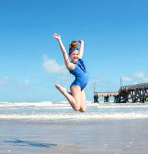 Load image into Gallery viewer, Summer Belles Ruffle Blue Leotard