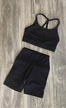 Load image into Gallery viewer, The Daybreak Black Set - Top & Shorts