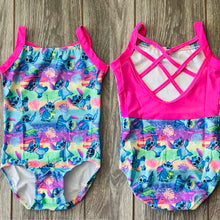 Load image into Gallery viewer, Rainbow Sherbet Stitch Strappy Leotard