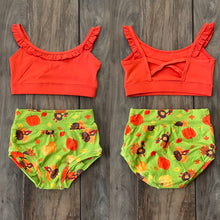Load image into Gallery viewer, Thanksgiving Feast & Orange Phoenix Top Classic 2PC Set
