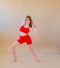 Load image into Gallery viewer, The Daybreak Radiant Red Set - Top & Shorts