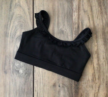 Load image into Gallery viewer, The Phoenix Black Ruffle Top