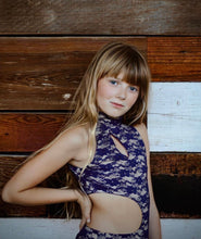 Load image into Gallery viewer, The Gala Navy Lace Leotard