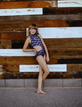 Load image into Gallery viewer, The Gala Navy Lace Leotard