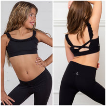 Load image into Gallery viewer, The Phoenix Black Ruffle Top