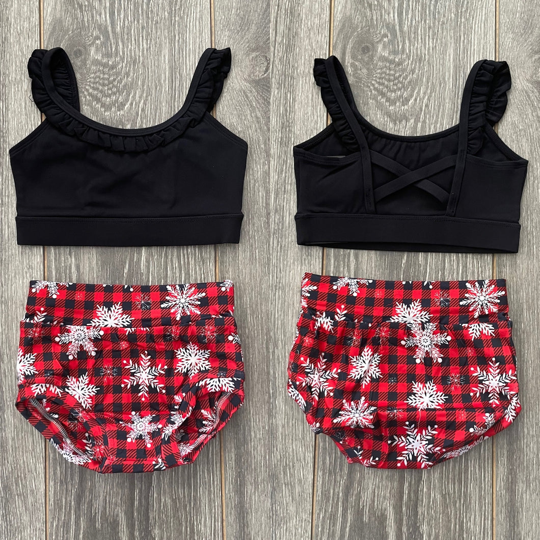 Buffalo Plaid Bliss & Black Phoenix Top Classic 2PC Set