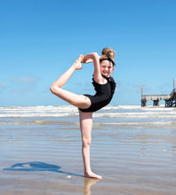 Load image into Gallery viewer, Summer Belles Ruffle Black Leotard
