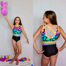 Load image into Gallery viewer, Electric Neon Peeps Leotard
