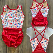 Load image into Gallery viewer, Red White &amp; Boom Strappy Leotard
