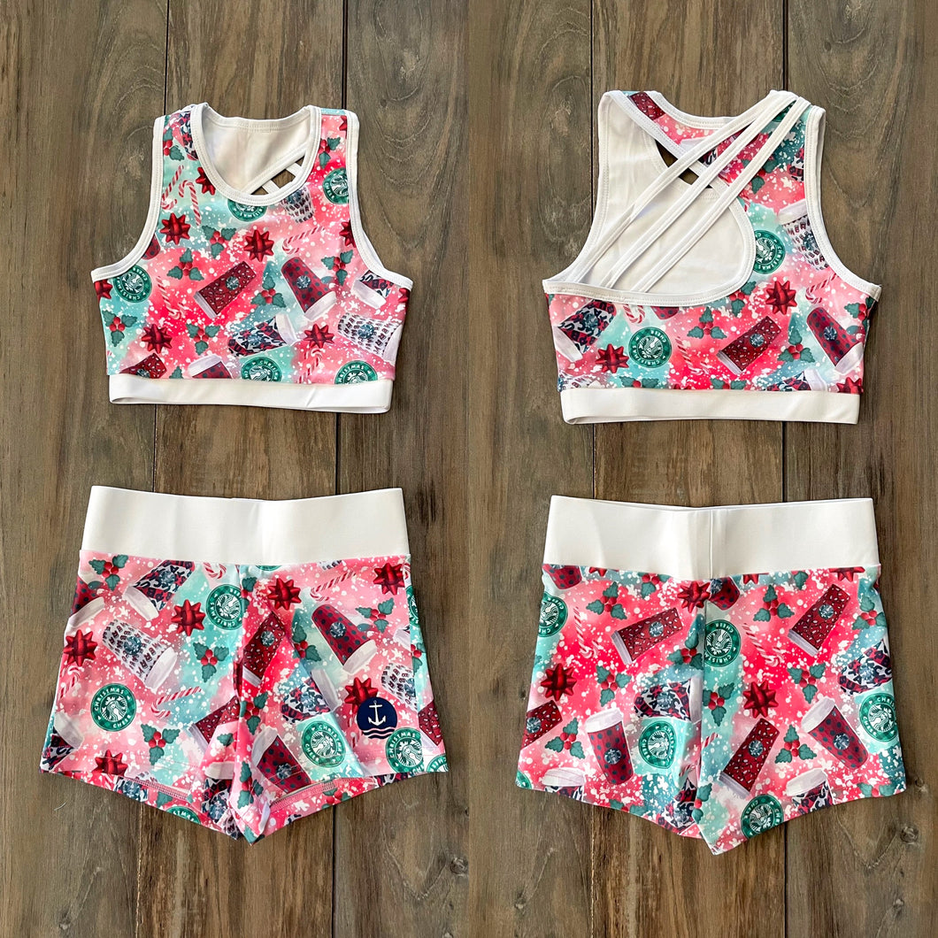 Holiday Starbies 2PC Set - Top & Shorts