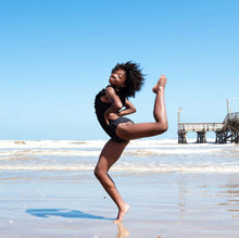 Load image into Gallery viewer, Summer Belles Ruffle Black Leotard
