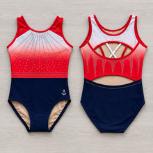 Load image into Gallery viewer, Red, White &amp; Sparkle Leotard
