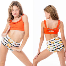 Load image into Gallery viewer, The Phoenix Orange Ruffle Top

