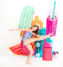 Load image into Gallery viewer, Rainbow Sherbet Stitch Strappy Leotard
