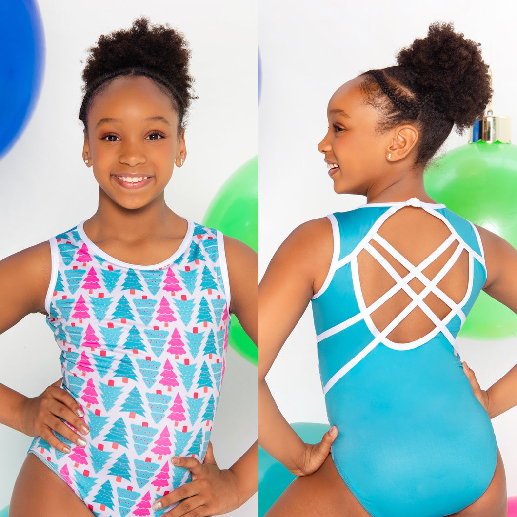 Peppermint Twist Trees Leotard