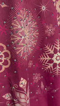 Load and play video in Gallery viewer, Glisten Cranberry &amp; Gold SnowflakesLeotard
