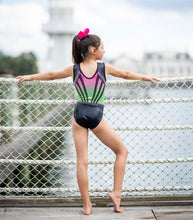 Load image into Gallery viewer, The Lillian Hot Pink &amp; Lime Elite Leotard
