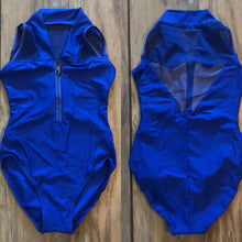 Load image into Gallery viewer, The Royalty Zip Mock Leotard
