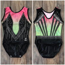 Load image into Gallery viewer, The Lillian Hot Pink &amp; Lime Elite Leotard
